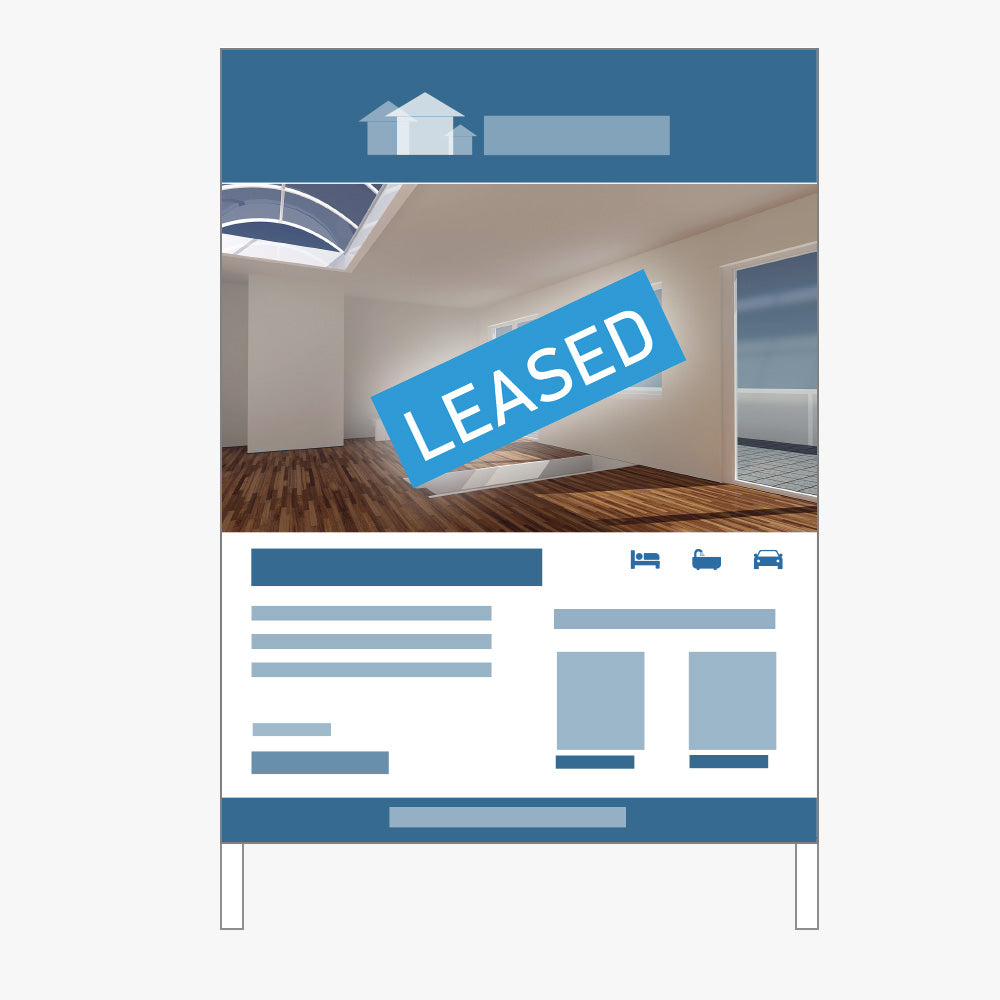 Leased Sticker (Rectangle) - Harcourts