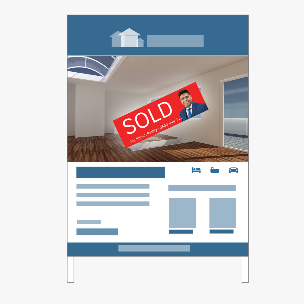 SOLD by Jeevan Reddy Sticker (Rectangle) - New Era Real Estate