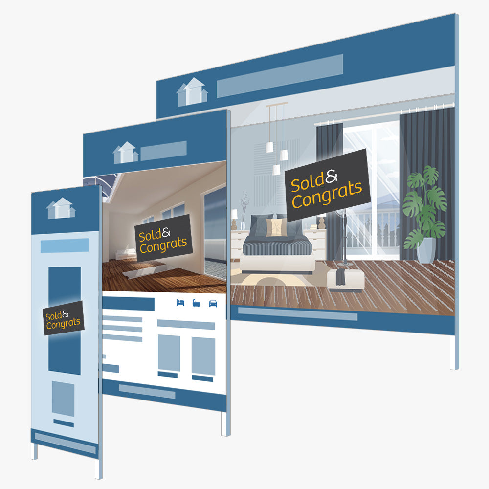 Sold & Congrats Sticker (Rectangle) - Raine & Horne