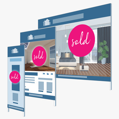 Sold Sticker (Round) - Pink_Broadcast Matter: signboards and surfaces it suits