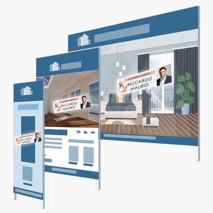 ANOTHER LEASED Sticker (Rectangle) - Leased & Sold - Riccardo: signboards and surfaces it suits