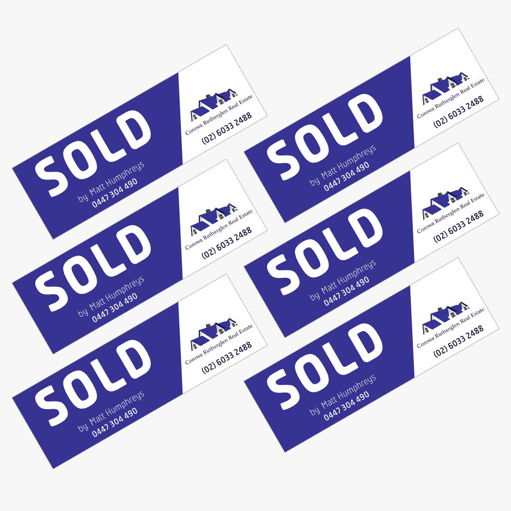 Sold by Sticker (Rectangle) - Corowa Rutherglen Real Estate - Matt
