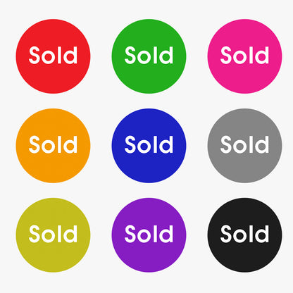 Generic Sold Sticker Multi Colour (Round)- Avant Garde: colour options