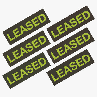 Leased Sticker (Rectangle) - Response: colour options
