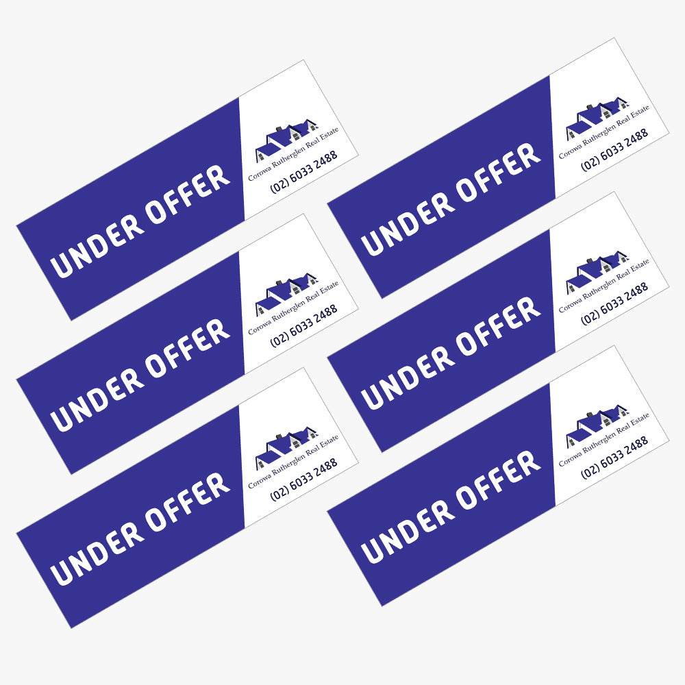Under Offer Sticker (Rectangle) - Corowa Rutherglen Real Estate